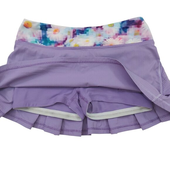 Ivivva by Lululemon Skort Girls 6 Purple Ruffles Lightweight Athleisure Running - Picture 2 of 8